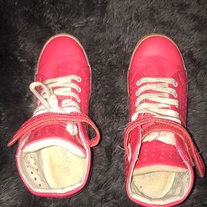 PHot Pink Aldo high top sneakers